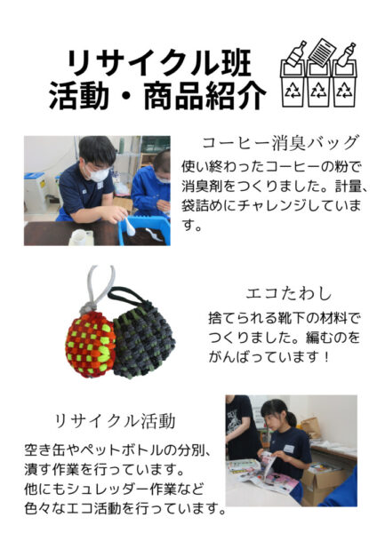 R7リサイクル班の活動・商品紹介のサムネイル